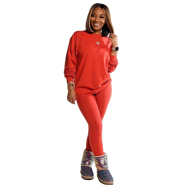 10pcs Women Two Piece Set Long Sleeve Outfits