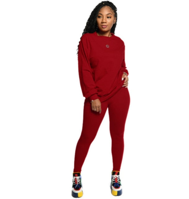 10pcs Women Two Piece Set Long Sleeve Outfits