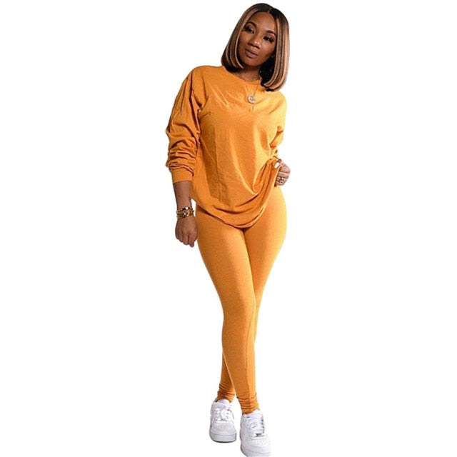 10pcs Women Two Piece Set Long Sleeve Outfits