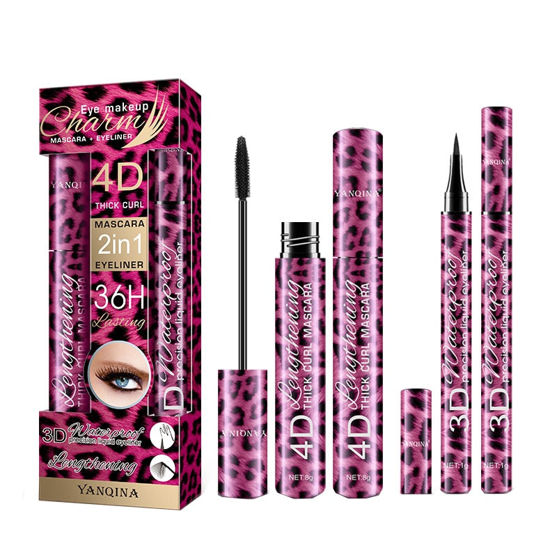 Liquid Eyeliner Pencil+4D Waterproof Mascara Set