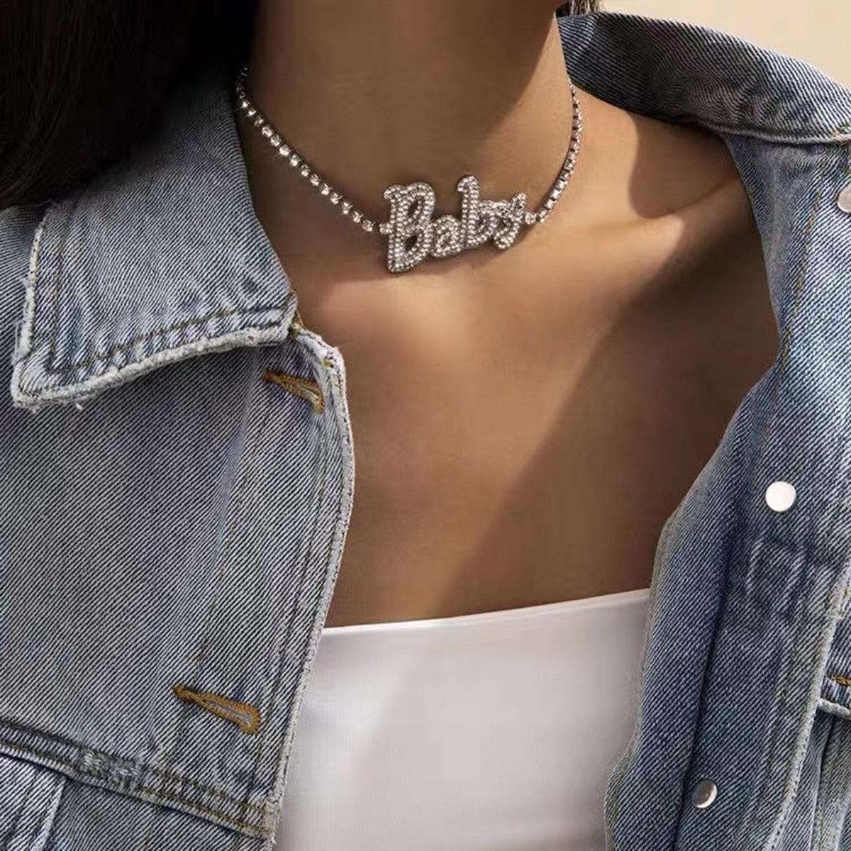 women's Letter Necklace Dinner Party Fashion Statement Jewelry Accessories