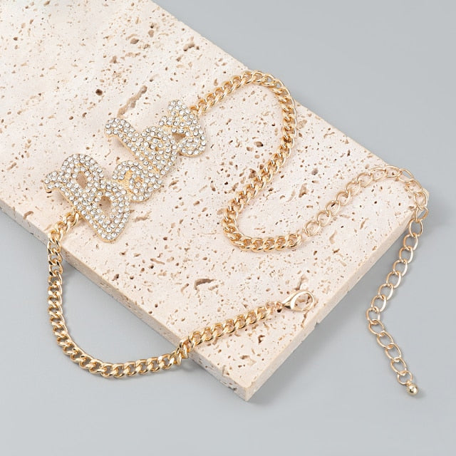 women's Letter Necklace Dinner Party Fashion Statement Jewelry Accessories