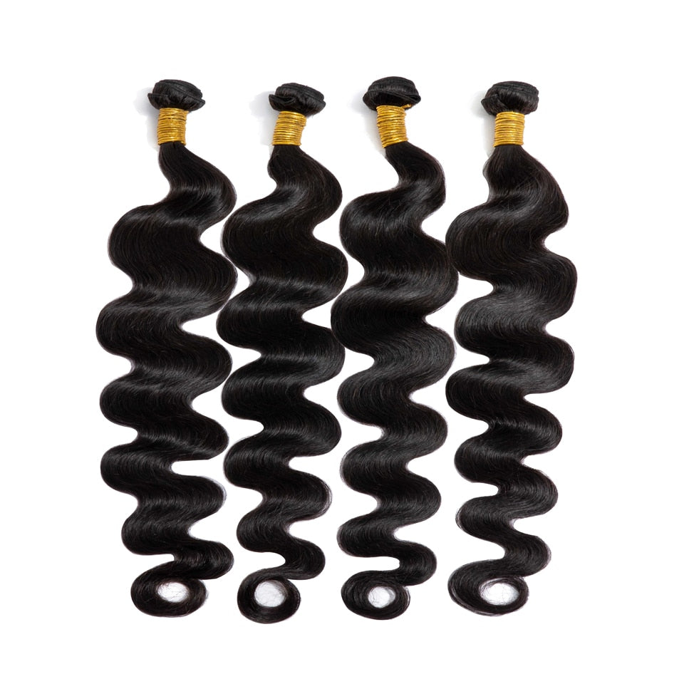 Body Wave Bundles Human Hair Brazilian Natural Black Hair Weave 1/3/4 PCS Remy bundles