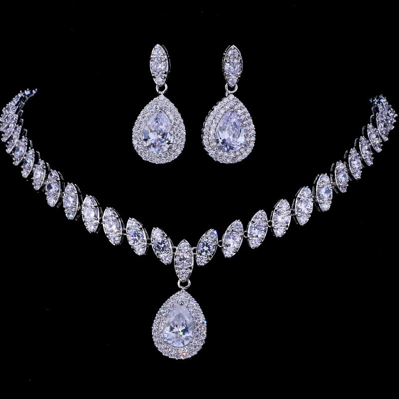 Bridal Silver Necklace Sets