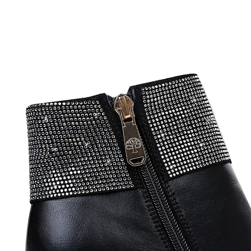 Women Ankle Boots Pointed Toe High-heel Boots