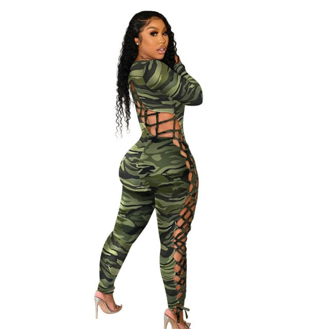 10pcs Sexy Women Jumpsuits Leopard