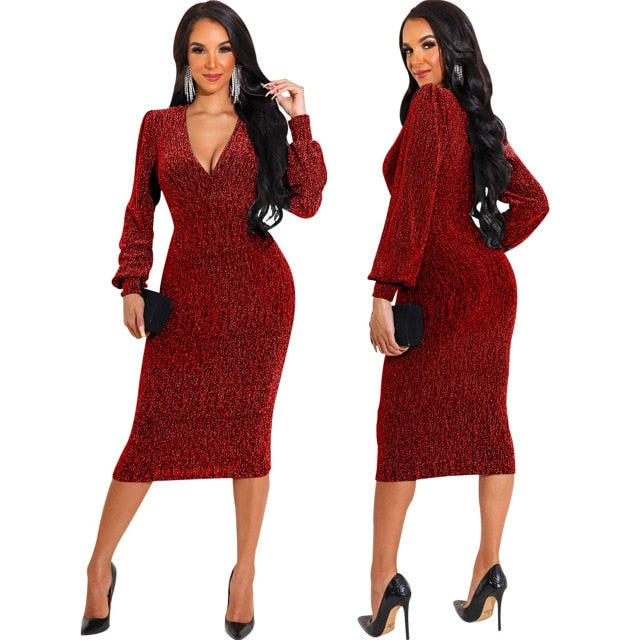 Women Sexy Long Sleeve Dresses