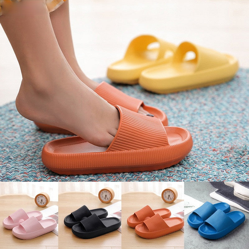 Women Thickened Non-slip Slippers Couple Summer EVA Soft Sole Beach Slide Sandals