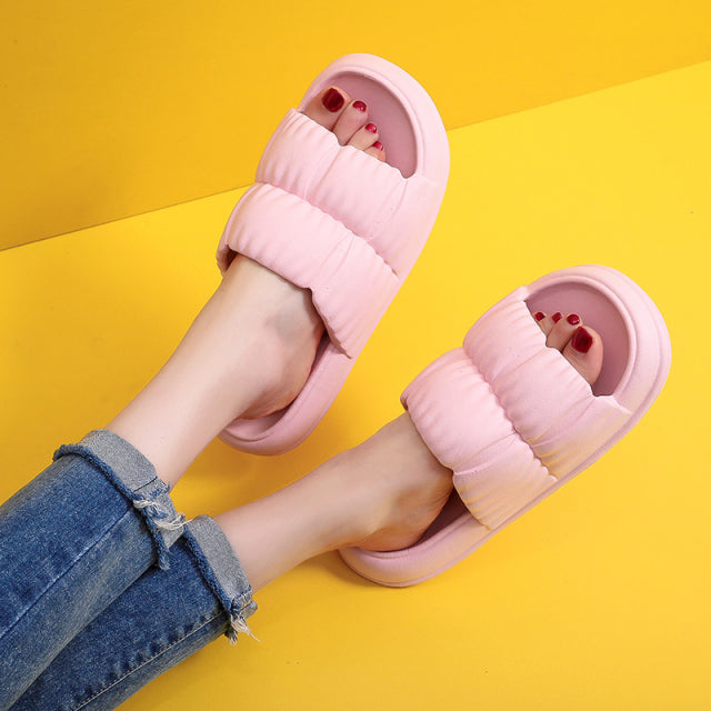 Woman Thick Platform Bathroom Home Slides Plus Size sandals