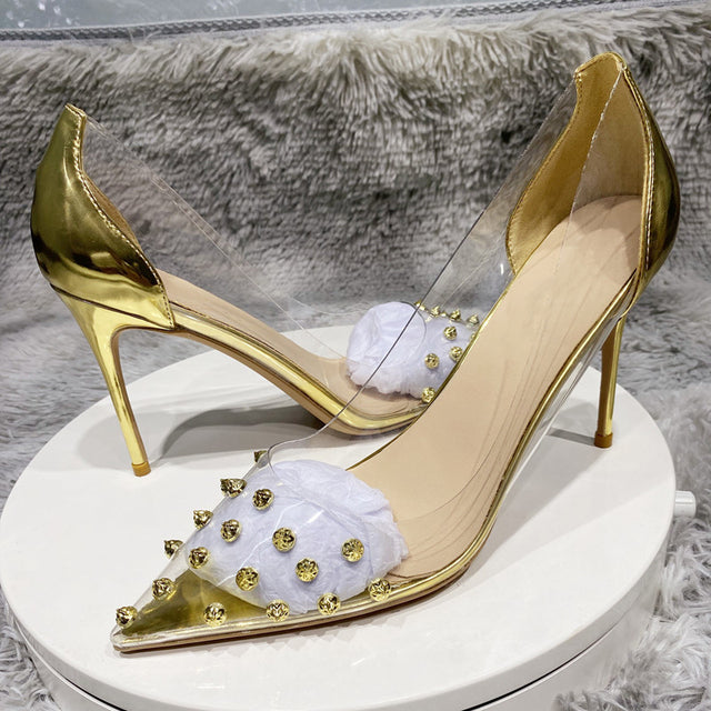 Transparent Pointy Toe High Heel Shoes