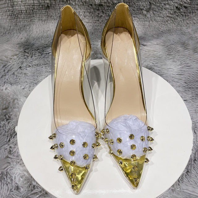 Transparent Pointy Toe High Heel Shoes