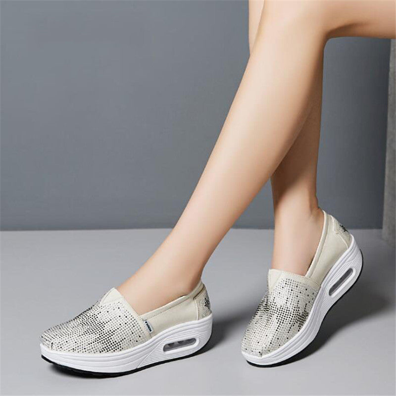 Women Toning Shoes Sport Black Gold Outdoor Shoes