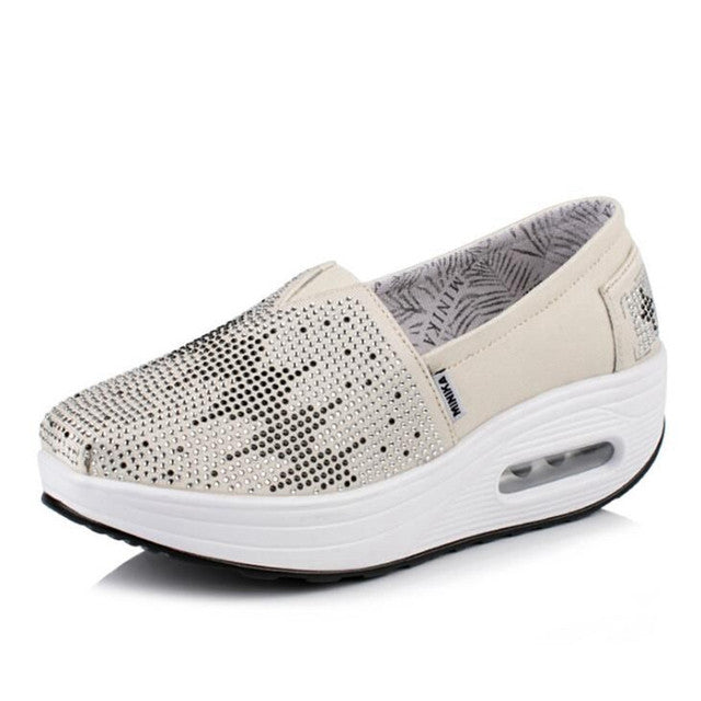 Women Toning Shoes Sport Black Gold Outdoor Shoes