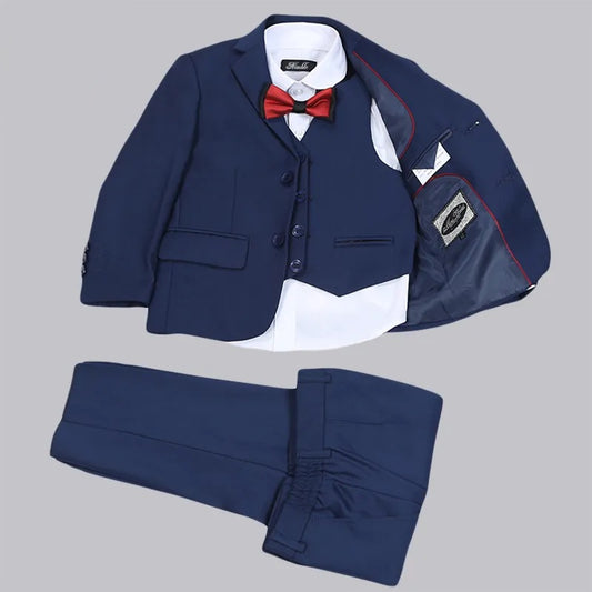 Formal Boys Suits for Weddings Children Party Host Costume 3Pcs