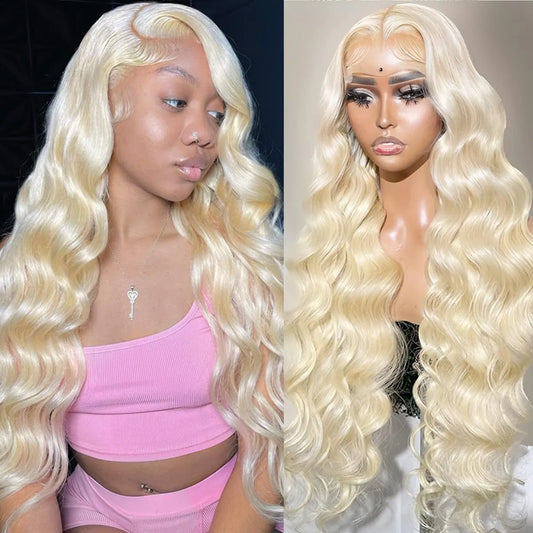 13x4 Lace Wig 613 Blonde HD Lace Frontal Wig For Women Human Hair Body Wave Lace Front Wig Transparent Blond And Brown Lace Front Wigs 180%