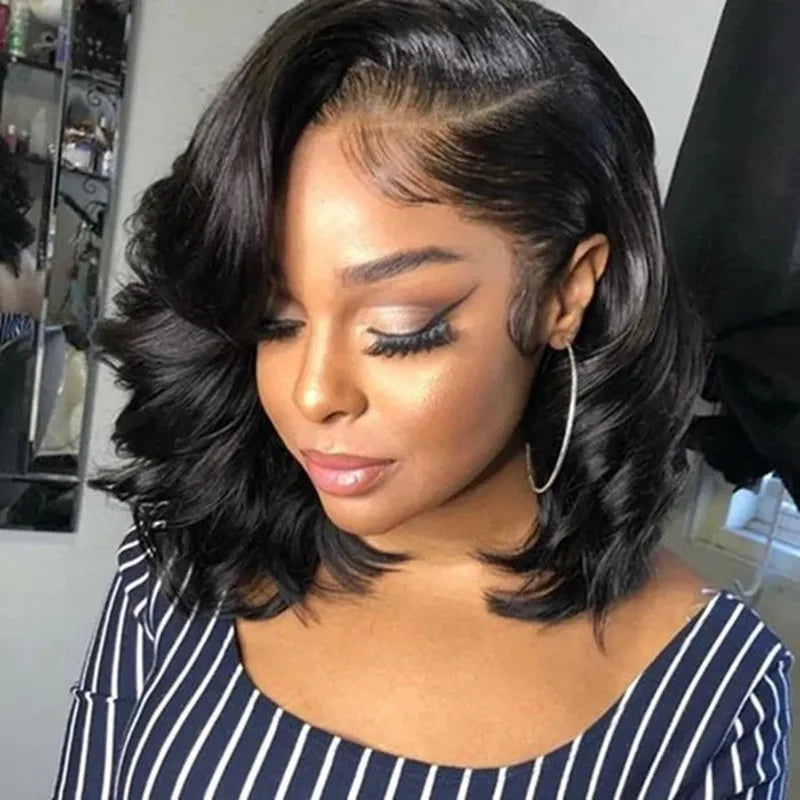 Bob Wig Lace Front Human Hair Wigs Brazilian Short Bob Wig PrePlucked Natural Color Best Human Hair