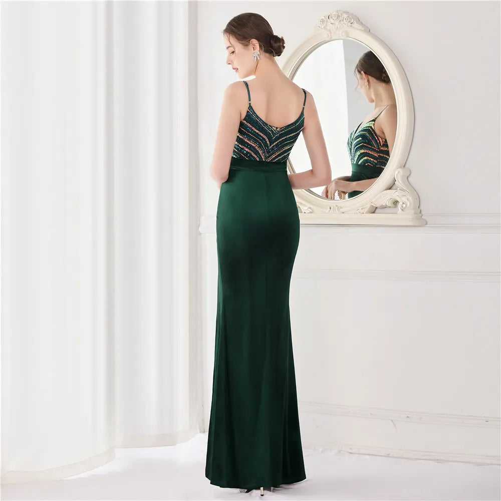 Green Long Mermaid Dress