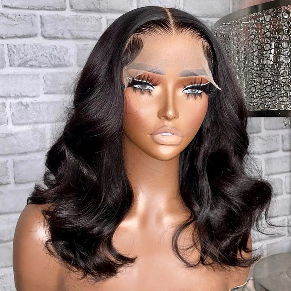 Body Wave Lace Frontal Wig Glueless Pre-plucked Lace Wigs Transparent Lace Front