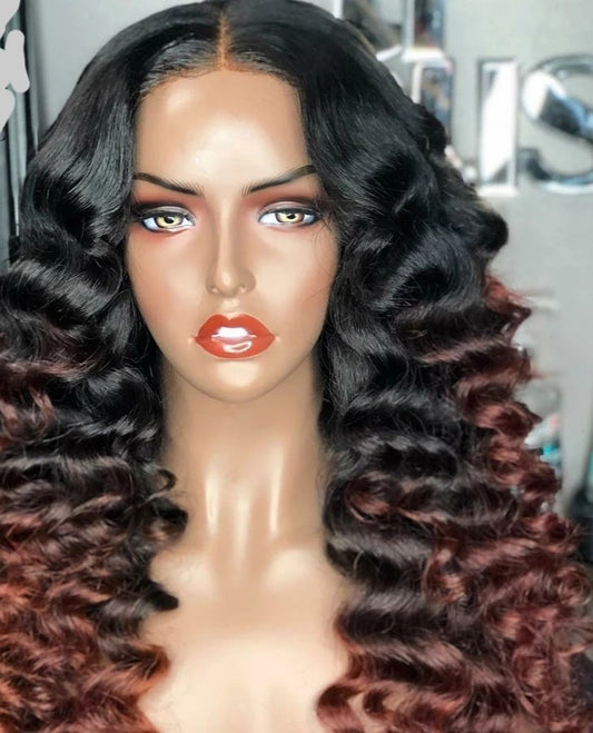 Loose deep wave Remy Indian Human Hair Wigs With Pre Plucked Hairline