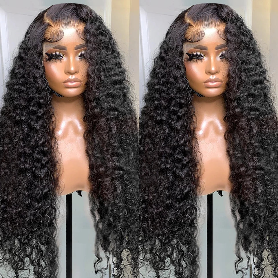 13x4 Lace Front Human Hair Wigs Brazilian Deep Wave Frontal Wig