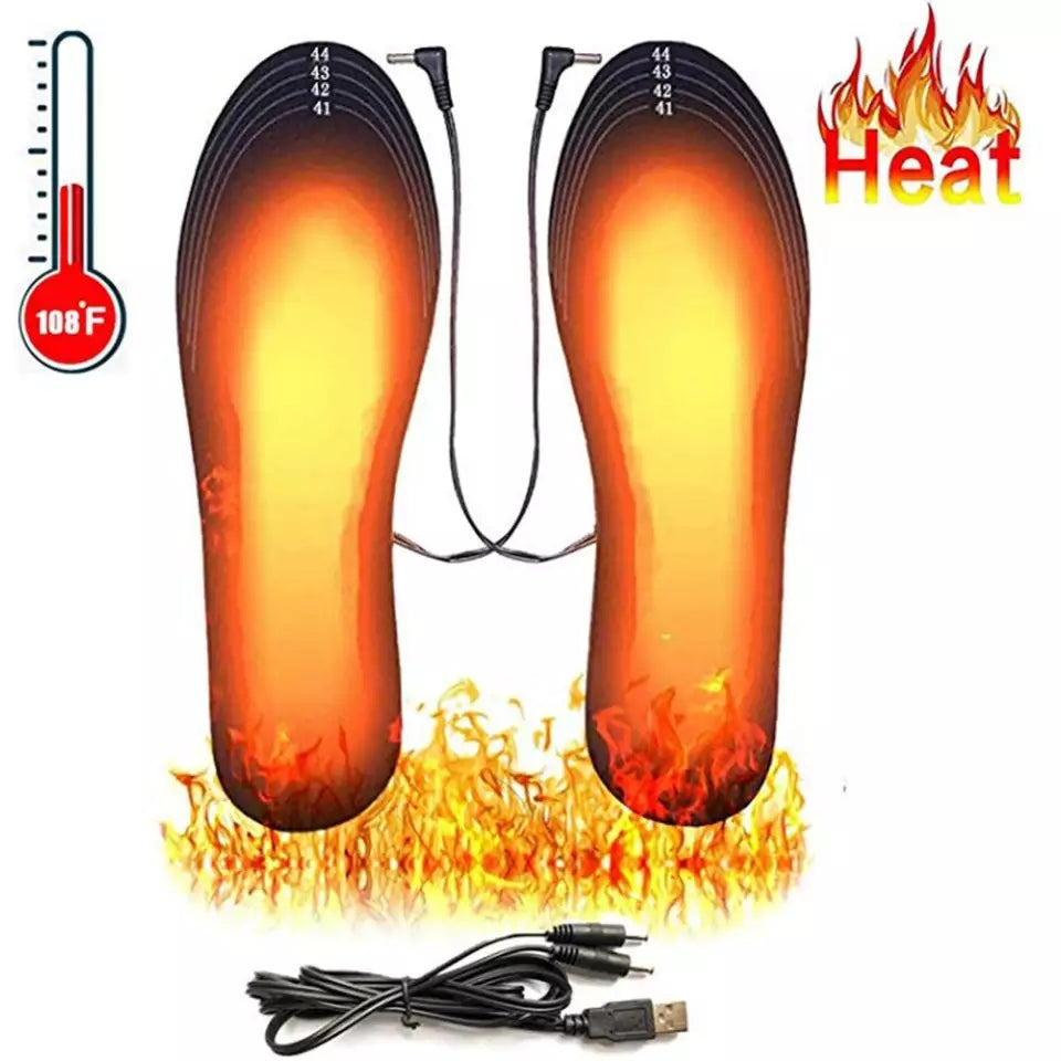Unisex USB Heated Shoe Insoles Feet Warm Sock Pad Mat Electrically Heating
