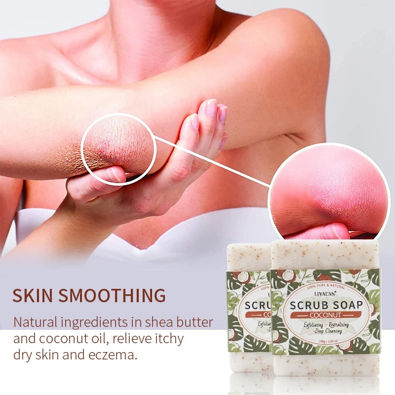 Exfoliating Scrub Soap Skin Whitening Shrink Pores Anti Acne