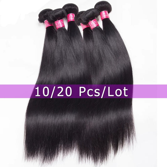 20Pcs/Lot Bone Straight Hair Bundles Human Hair Bundle Deals Brazilian Hair