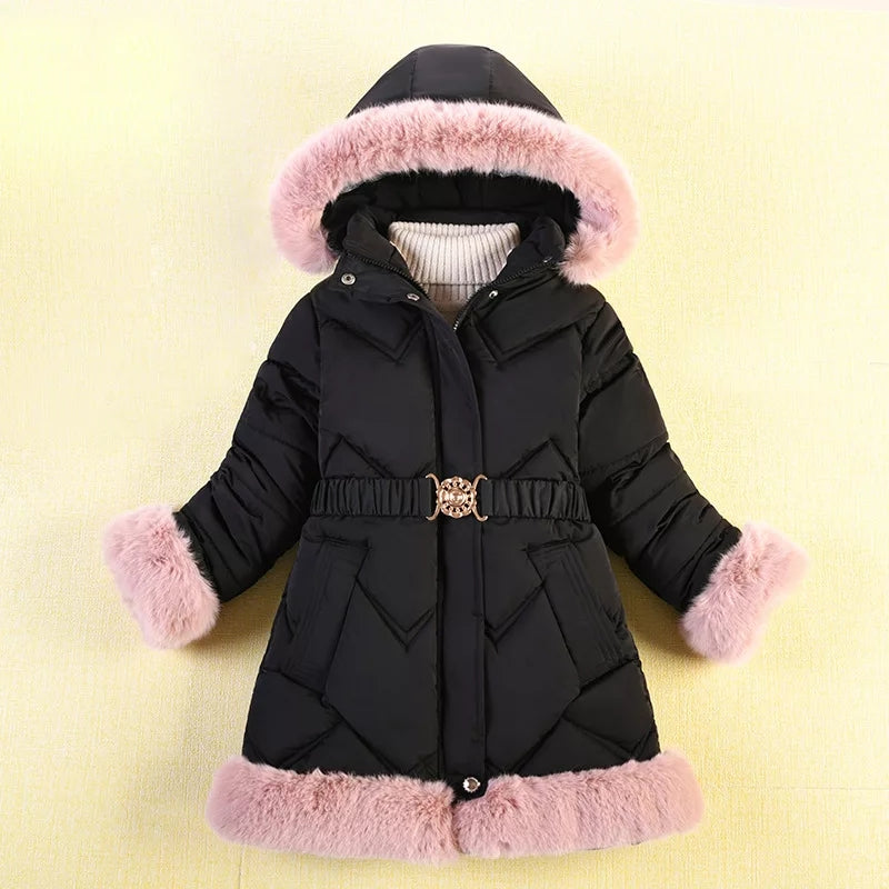 Winter Parkas Warm Down Jacket Children Coat Hooded Solid Jacket