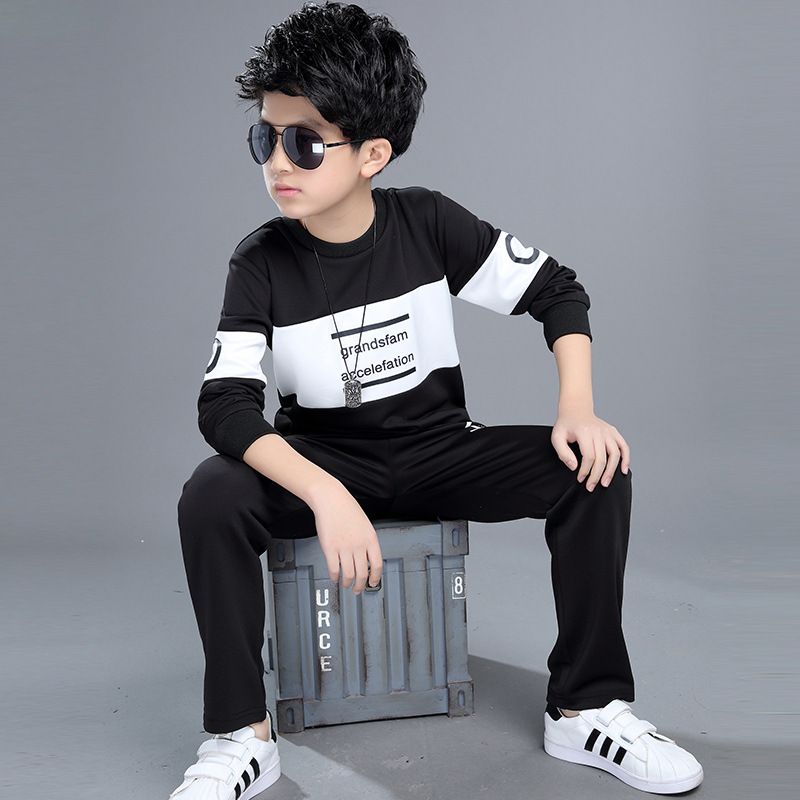 Boy Long Sleeves Trousers Two-piece Suit