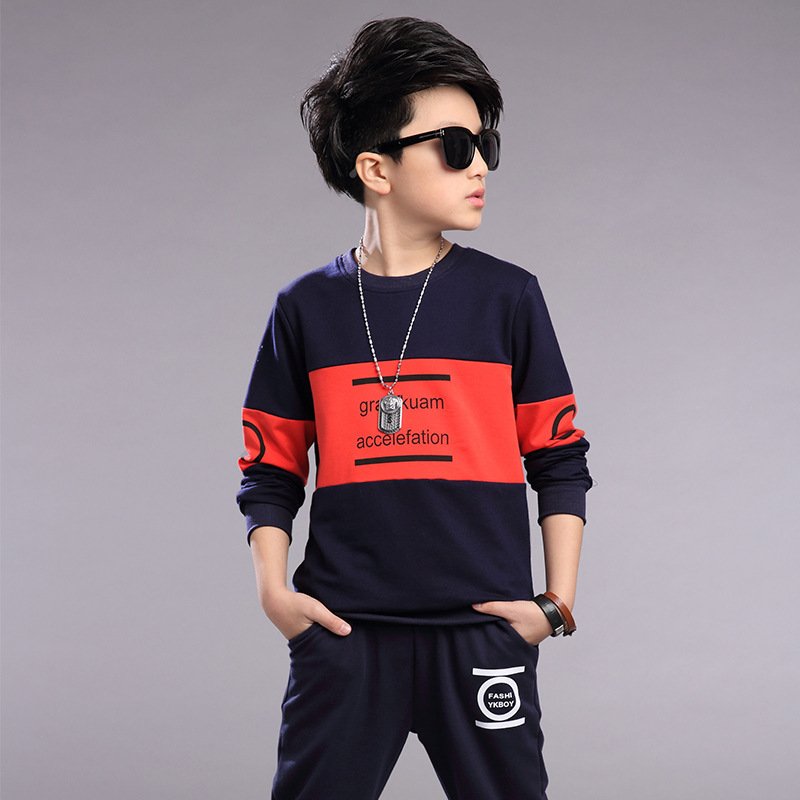 Boy Long Sleeves Trousers Two-piece Suit