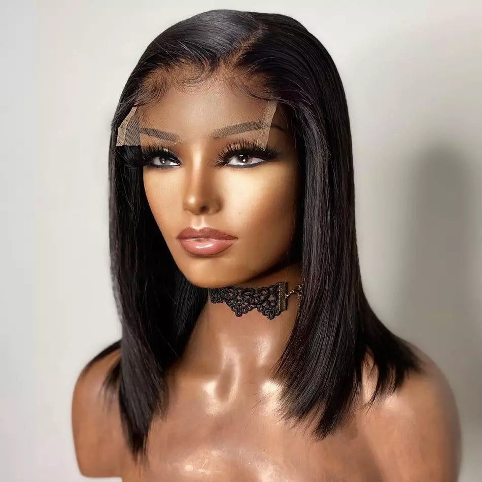 Natural Human Hair Wigs pre plucked Brazilian 5x5 Closure