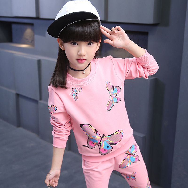 Girl Edition Girl Suit  Butterfly Print