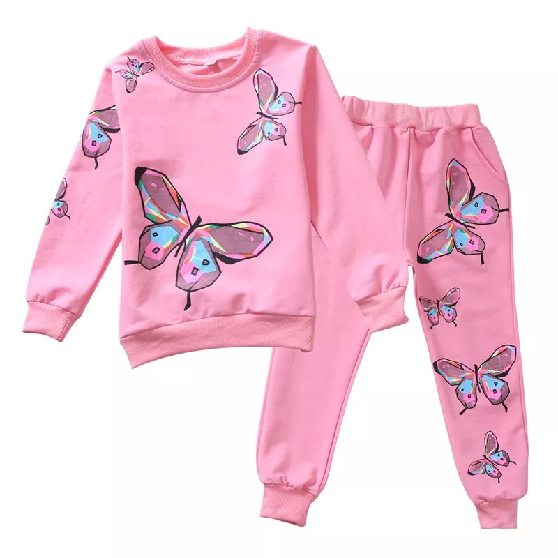 Girl Edition Girl Suit  Butterfly Print