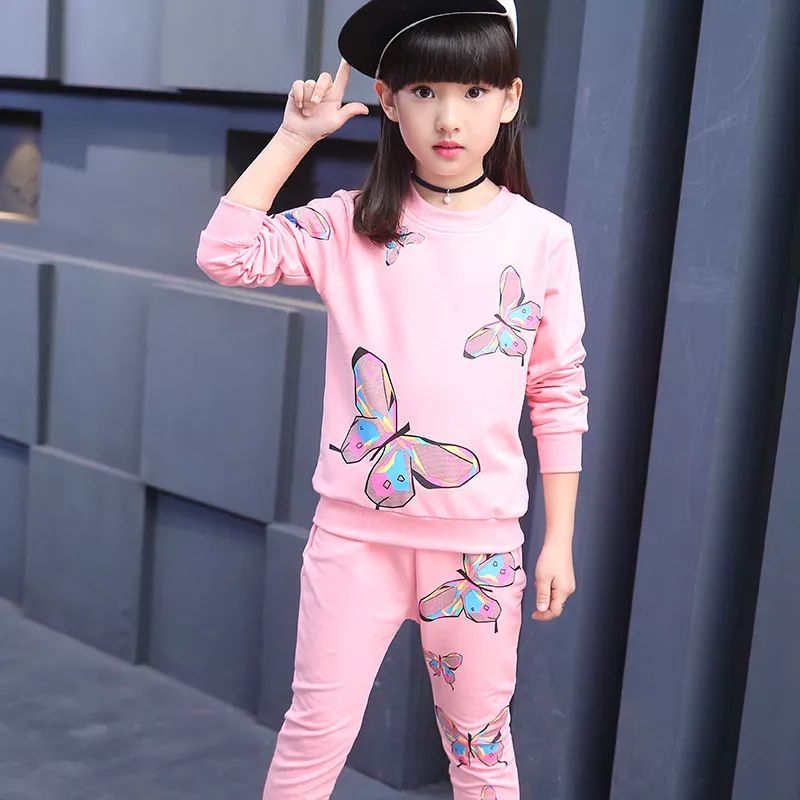 Girl Edition Girl Suit  Butterfly Print