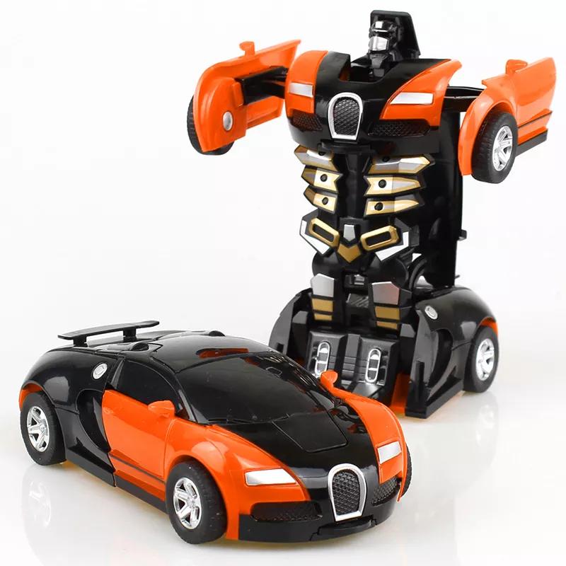 Kids Creative Colorful Transformation Robot ABS Plastic Toy Car