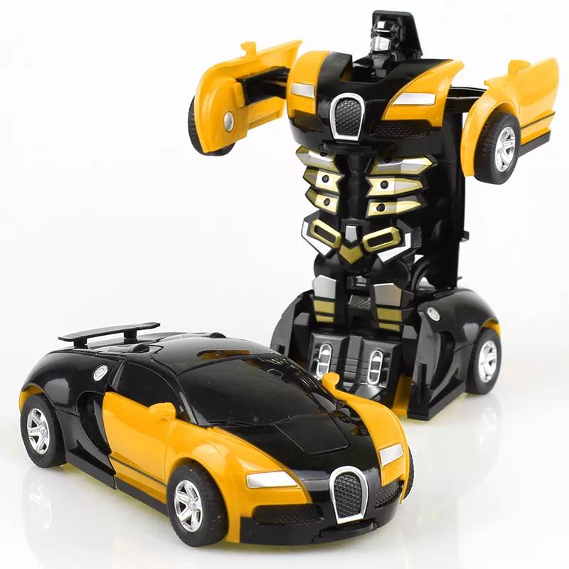 Kids Creative Colorful Transformation Robot ABS Plastic Toy Car