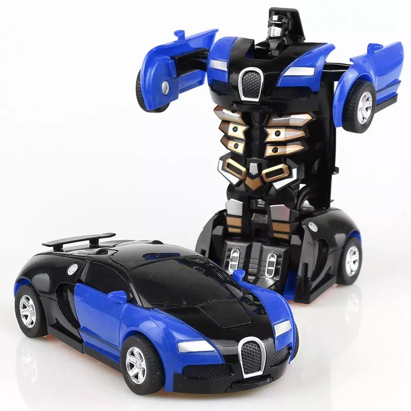 Kids Creative Colorful Transformation Robot ABS Plastic Toy Car