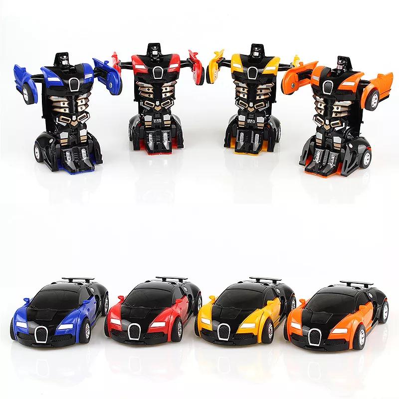 Kids Creative Colorful Transformation Robot ABS Plastic Toy Car