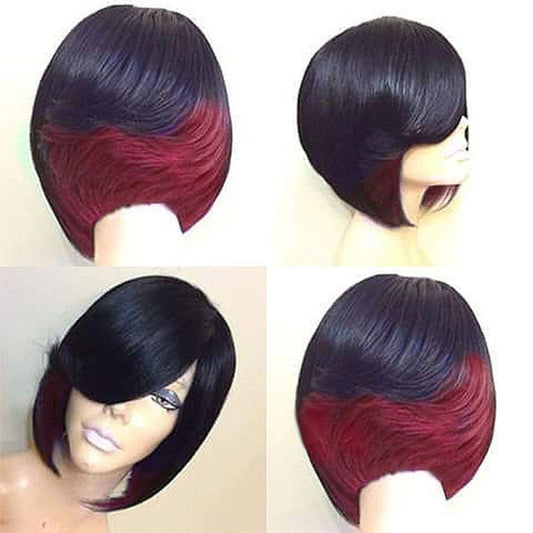 straight Bob Natural High Temperature Silk Short Wig