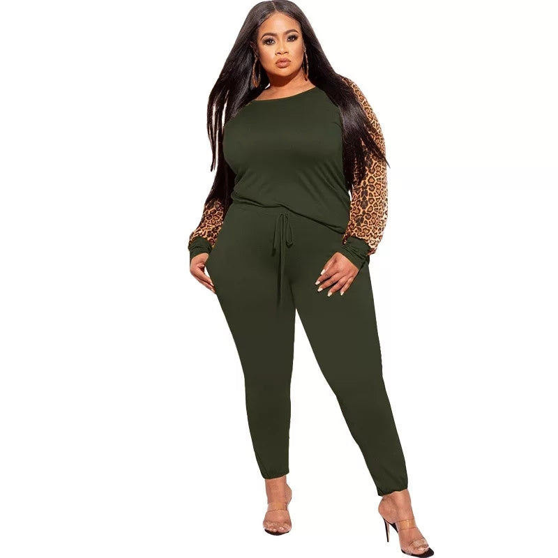 Plus Size Women T Shirt Tops And Trouser Outfits