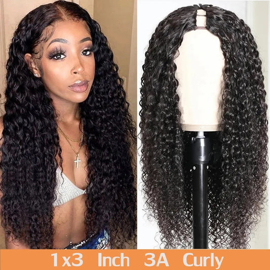 Deep Wave U Part Wig Human Hair Wigs