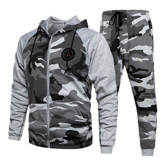 2 Pieces Sets Tracksuit Men Hooded Sweatshirt+pants Pullover Hoodie Sportwear