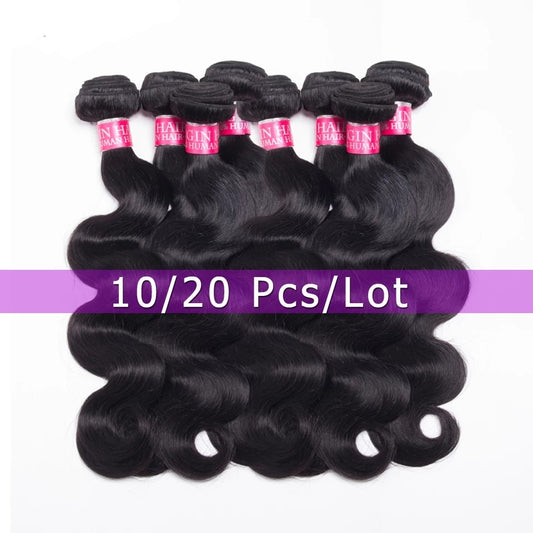 20PCS  Brazilian Bundles Body Wave Bundles Deals Human Hair Weave Bundles In Bulk