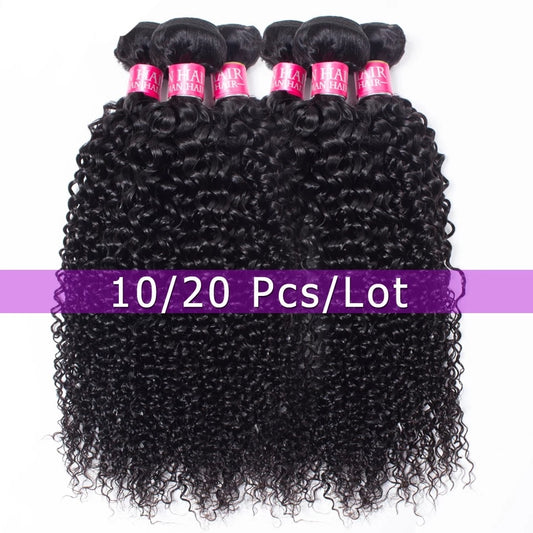 10/20PCS Afro kinky Curly Hair Bundles Deals Human Hair