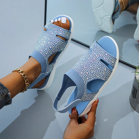 Woman FlatsBuckle  Strap Ladies Fashion Beach Shoes 