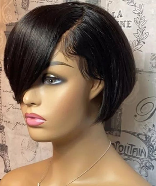 Short Bob Wig Human Hair Pixie Cut Transparent Lace Wigs Pre Plucked Short Bob Lace Front Wigs