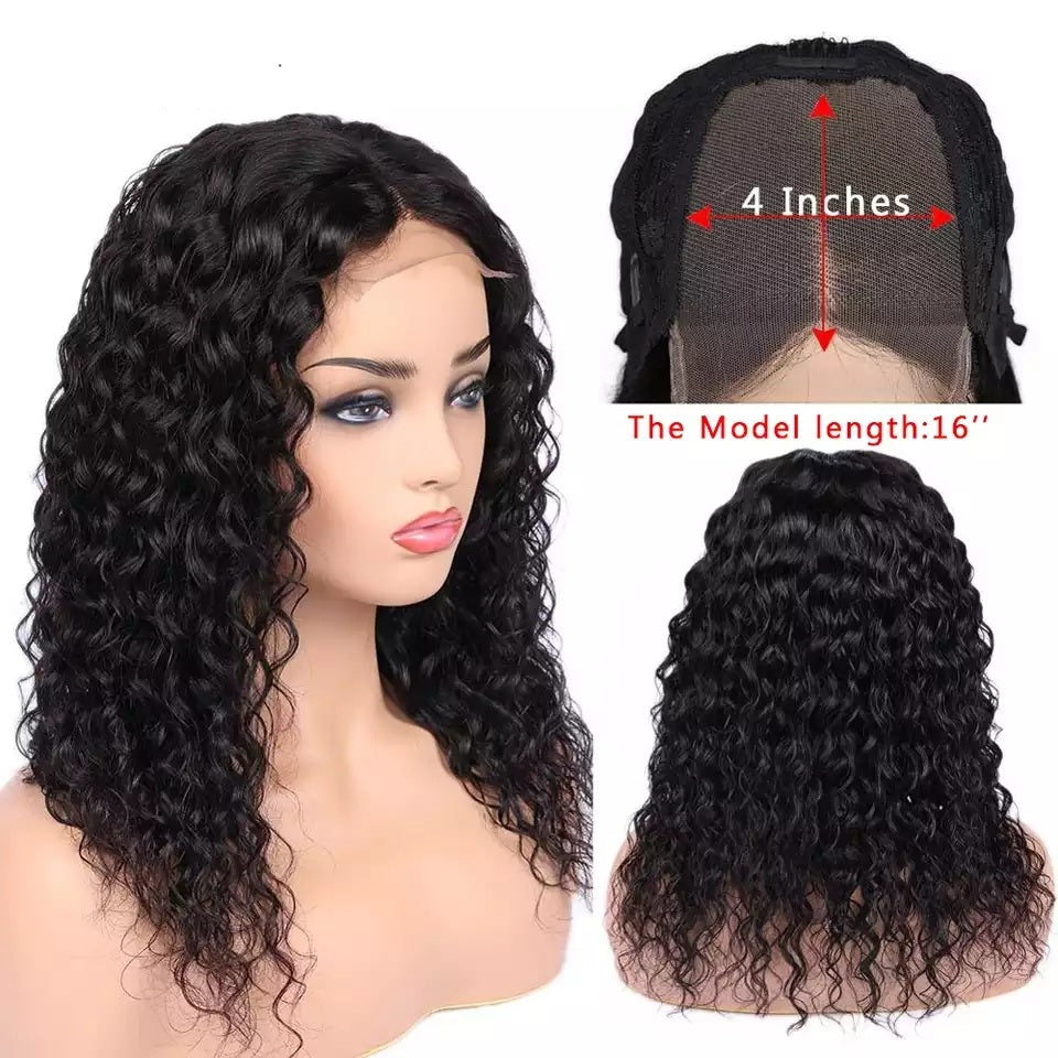 Brazilian Remy Wigs Glueless Water Wave Lace Front Human Hair Wig