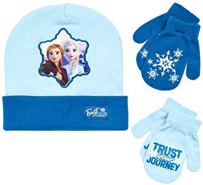 Girls Frozen Winter Gloves and Hat Sets