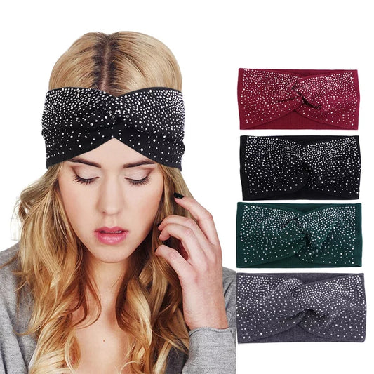 Knitted Cotton Headband Soild Color Sport Yoga Hair Band