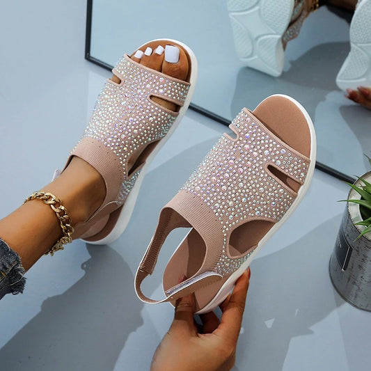 Woman Flats Buckle  Strap Ladies Fashion Beach Shoes